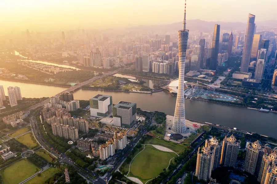 Canton Tower and the Guangzhou business district