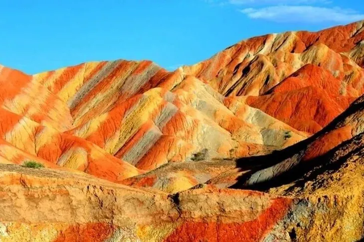The colored mountains of Zhangye, Gansu