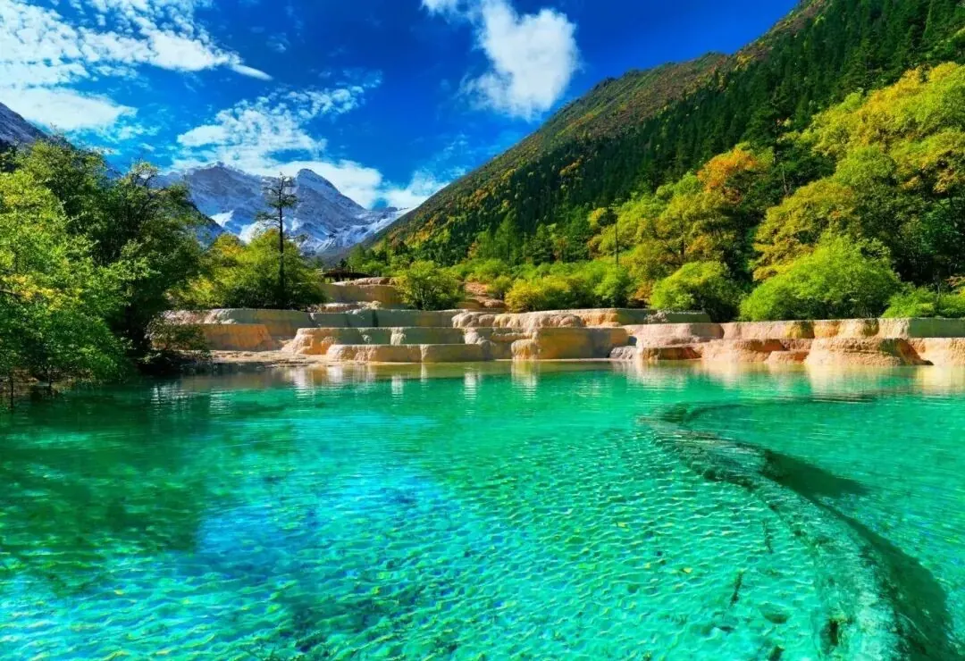 Turquoise water in Jiuzhaigou