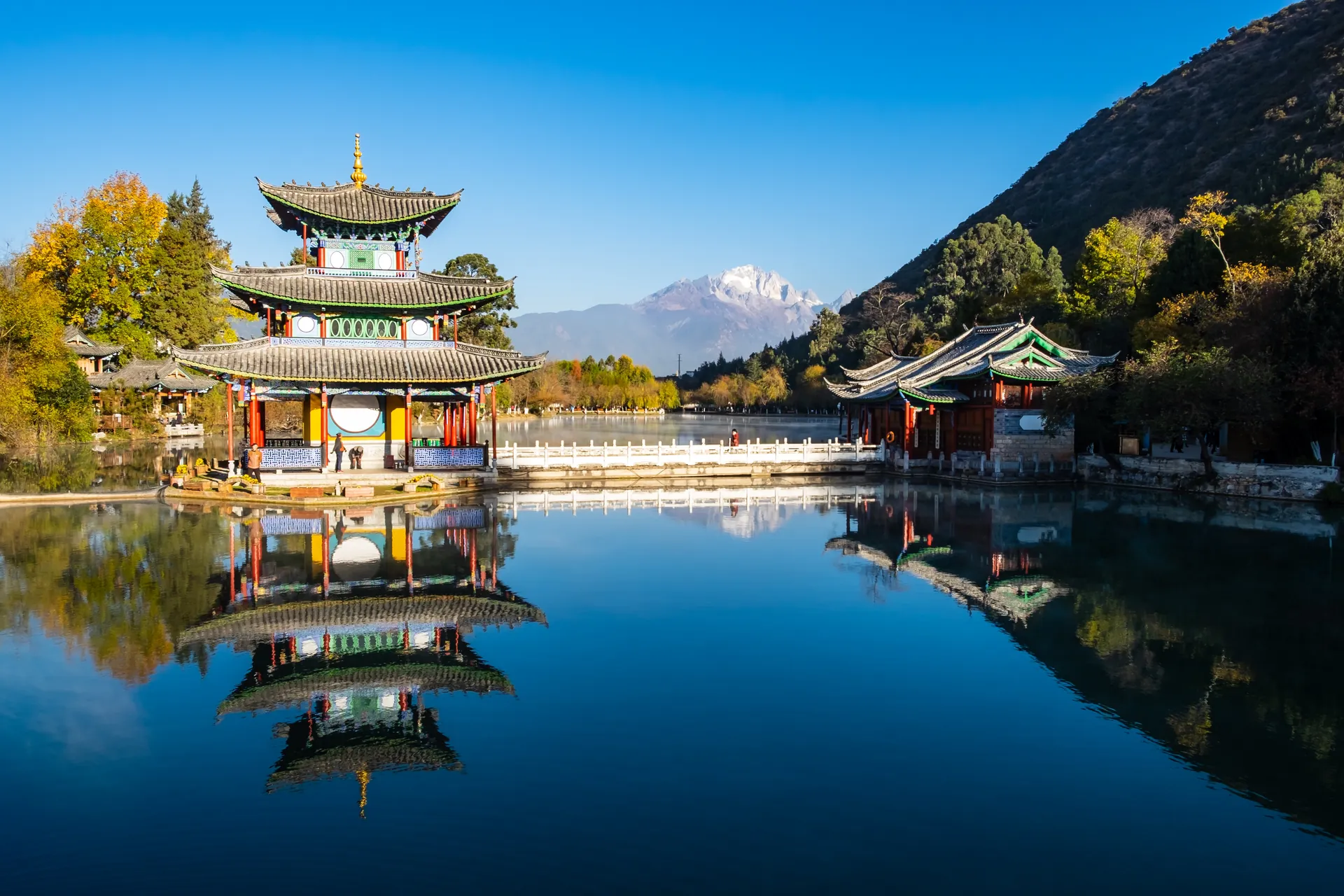 Jade Dragon Snow Mountain above Black Dragon Pool, Lijiang